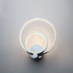 Double Ring Chrome LED Wall Lights