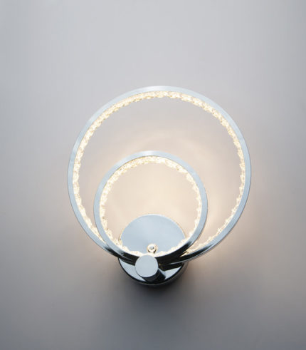 Double Ring Chrome LED Wall Lights