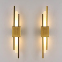 Gold 2 light wall sconce for living room