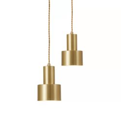 Mini brass pendant lights