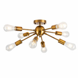 Gold 8-light sputnik chandeliers for entry way foyers kitchen