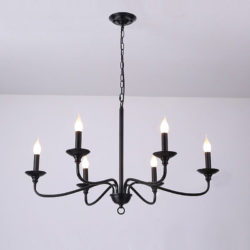 Black 6 light chandelier