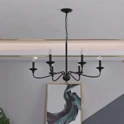 Black 6 light chandelier