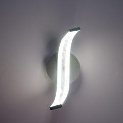 Silver Curved Modern LED Wall Lights